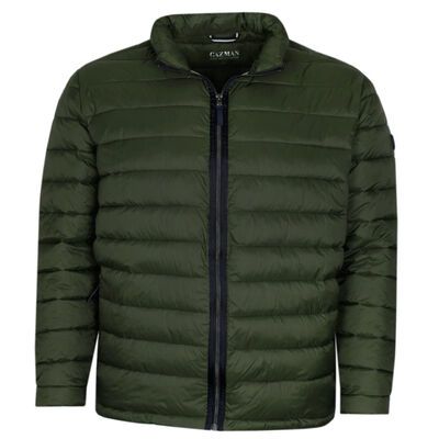 GAZMAN OLIVE LIGHTWEIGHT PUFFER JACKET-jackets-KINGSIZE BIG & TALL