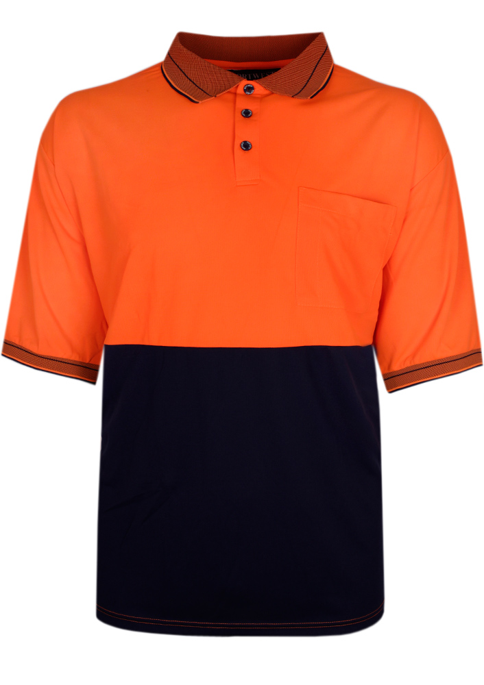 PRIME MOVER HI VIS S/S POLO 