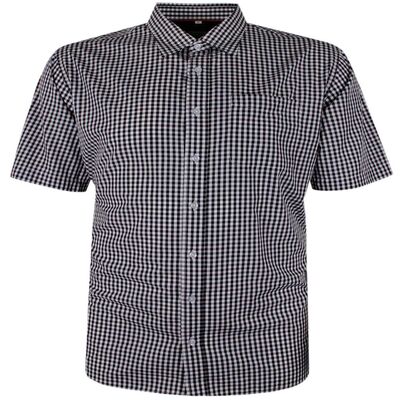 PERRONE BAMBOO BLEND GINGHAM S/S SHIRT-shirts casual & business-KINGSIZE BIG & TALL