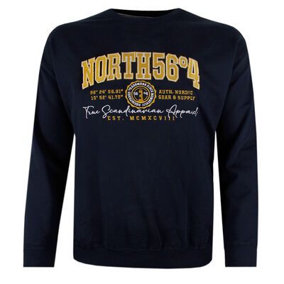 NORTH 56° SCANDINAVIAN JUMPER-fleecy tops & hoodies-KINGSIZE BIG & TALL