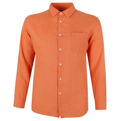 GAZMAN 029 FRENCH LINEN L/S SHIRT-sale clearance-KINGSIZE BIG & TALL