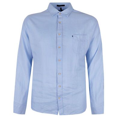 PILBARA 055 LINEN L/S SHIRT-sale clearance-KINGSIZE BIG & TALL