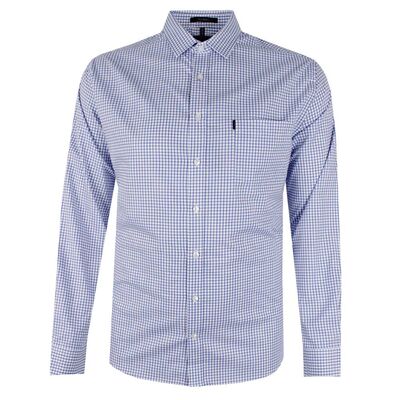 PILBARA C114 GINGHAM CHECK L/S SHIRT-shirts casual & business-KINGSIZE BIG & TALL