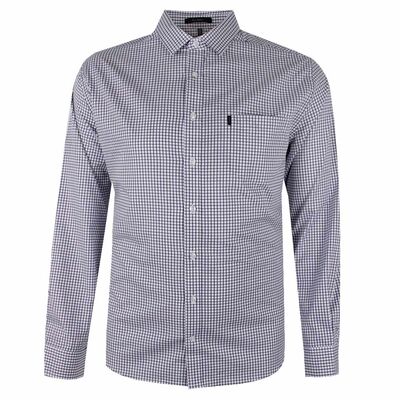 PILBARA C114 GINGHAM CHECK L/S SHIRT-shirts casual & business-KINGSIZE BIG & TALL
