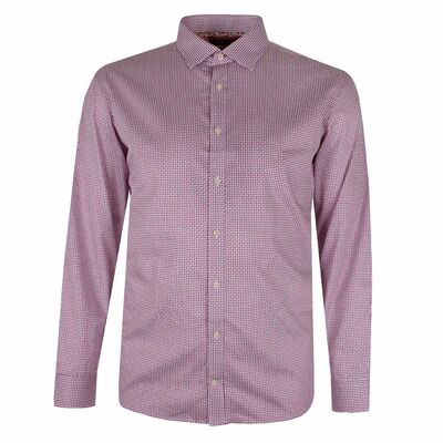 BROOKSFIELD BRICK-WEAVE L/S BUSINESS SHIRT-sale clearance-KINGSIZE BIG & TALL