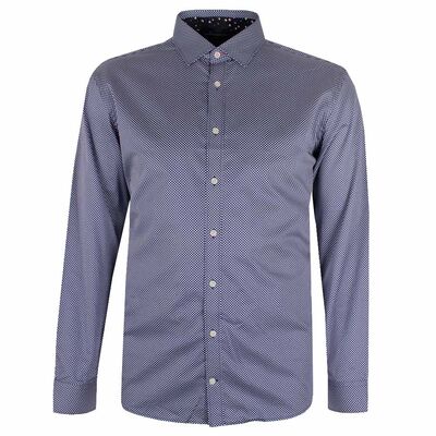BROOKSFIELD MICRO DOT L/S BUSINESS SHIRT-sale clearance-KINGSIZE BIG & TALL
