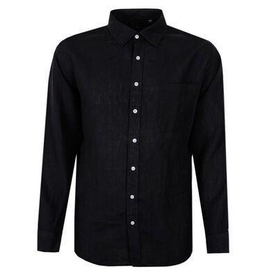BACKBAY 225 PLAIN LINEN L/S SHIRT-new arrivals-KINGSIZE BIG & TALL