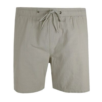 ATLAS LINEN BLEND ELASTIC WAIST SHORT-sale clearance-KINGSIZE BIG & TALL