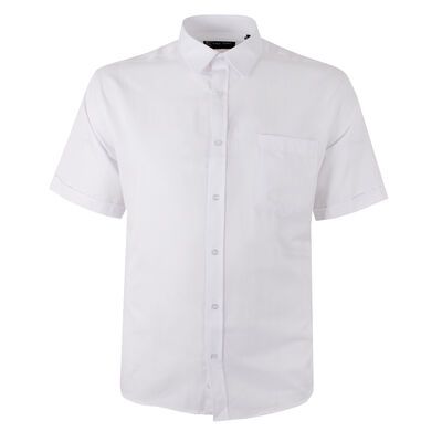 KAM HERRINGBONE S/S SHIRT-shirts casual & business-KINGSIZE BIG & TALL