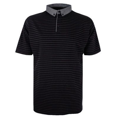 KAM CHAMBRAY COLLAR POLO-sale clearance-KINGSIZE BIG & TALL