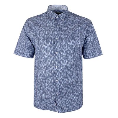 KAM WHITE FLOWER S/S SHIRT-shirts casual & business-KINGSIZE BIG & TALL