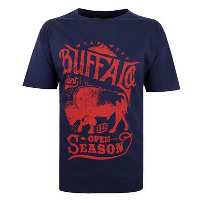 BRONCO BUFFALO T-SHIRT-tshirts & tank tops-KINGSIZE BIG & TALL