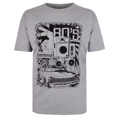 BRONCO 80'S BOOMBOX  T-SHIRT-tshirts & tank tops-KINGSIZE BIG & TALL