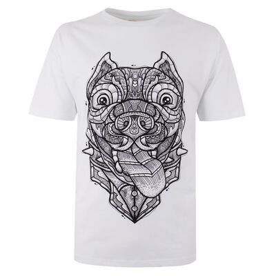 BRONCO HAPPY DOG T-SHIRT-tshirts & tank tops-KINGSIZE BIG & TALL