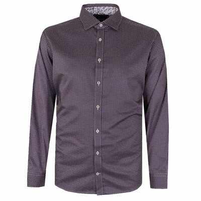 BROOKSFIED GEO 64 L/S BUSINESS SHIRT-sale clearance-KINGSIZE BIG & TALL