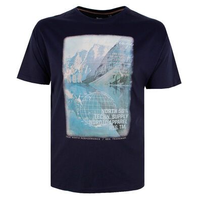 NORTH 56° NORDIC MOUNTAIN T-SHIRT-sale clearance-KINGSIZE BIG & TALL
