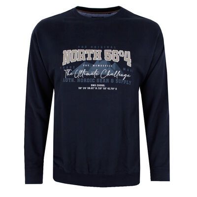 NORTH 56° NORDIC GEAR SWEAT TOP-sale clearance-KINGSIZE BIG & TALL