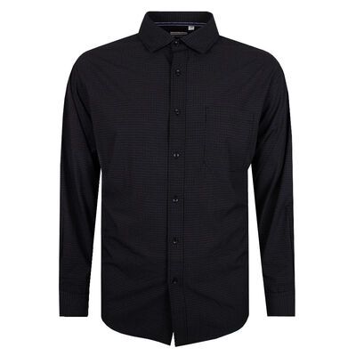 BACKBAY GEOMETRIC DOT-SQAURE L/S SHIRT-sale clearance-KINGSIZE BIG & TALL