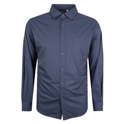 BACKBAY REPETITIVE TEARDROP GEO L/S SHIRT-sale clearance-KINGSIZE BIG & TALL