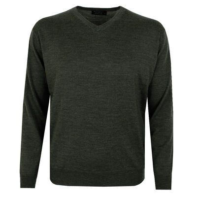 ANSETT MERINO V NECK PULLOVER-knitwear-KINGSIZE BIG & TALL
