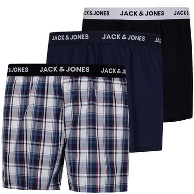 JACK & JONES 3PACK WOVEN BOXERS-sleepwear-KINGSIZE BIG & TALL