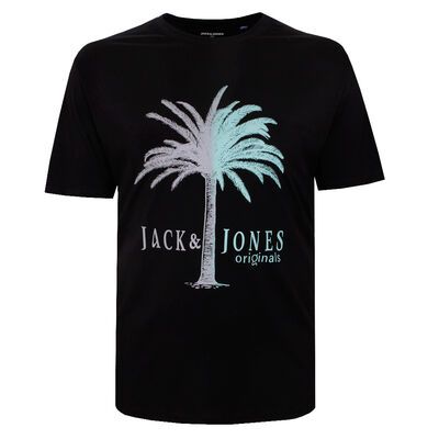 JACK & JONES GRADIENT PALM T-SHIRT-sale clearance-KINGSIZE BIG & TALL