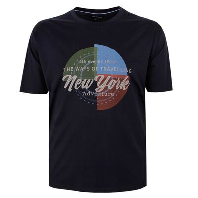 CASA MODA NY TRAVEL T-SHIRT-sale clearance-KINGSIZE BIG & TALL