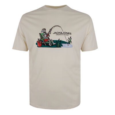 JACK & JONES SKELFISH T-SHIRT-sale clearance-KINGSIZE BIG & TALL
