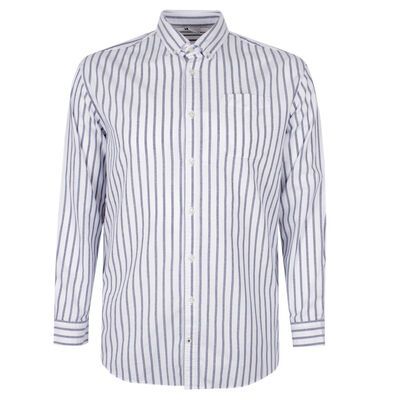 JACK & JONES OXFORD STRIP L/S SHIRT-sale clearance-KINGSIZE BIG & TALL
