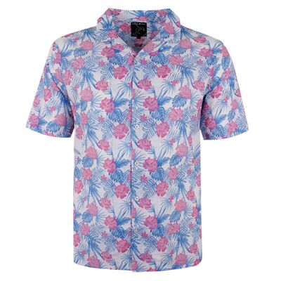 RAGING BULL PINK FLORAL S/S SHIRT-sale clearance-KINGSIZE BIG & TALL