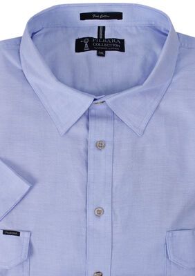 PILBARA CHAMBRAY 2 POCKET S/S SHIRT-shirts casual & business-KINGSIZE BIG & TALL