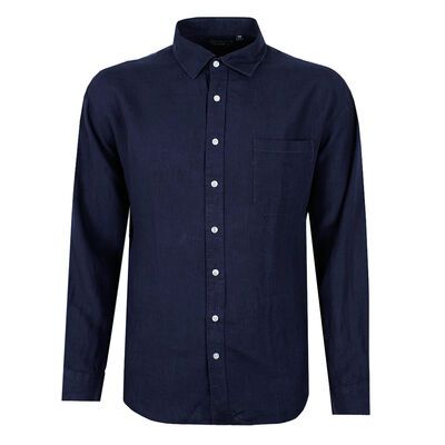 BACKBAY 225 PLAIN LINEN L/S SHIRT-new arrivals-KINGSIZE BIG & TALL