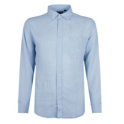 BACKBAY 225 PLAIN LINEN L/S SHIRT-new arrivals-KINGSIZE BIG & TALL