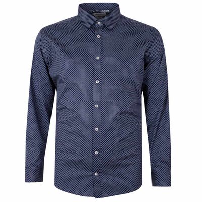 BROOKSFIELD 81 GEO L/S BUSINESS SHIRT-shirts casual & business-KINGSIZE BIG & TALL