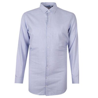 BROOKSFIELD 71 MINI CHECK L/S BUSINESS SHIRT-tall range-KINGSIZE BIG & TALL