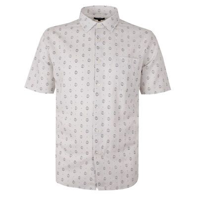 GAZMAN SQUARE PRINT S/S SHIRT-sale clearance-KINGSIZE BIG & TALL
