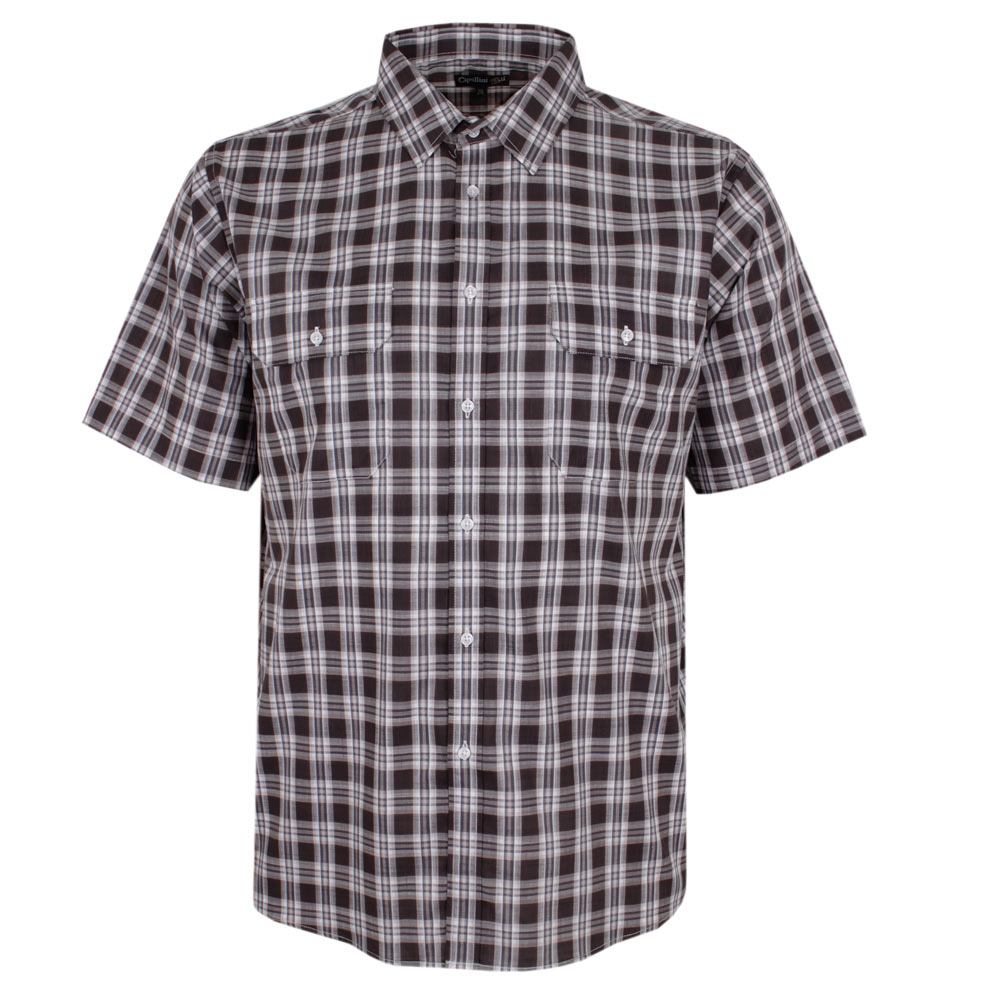 CIPOLLINI 2 POCKET PLAID S/S SHIRT