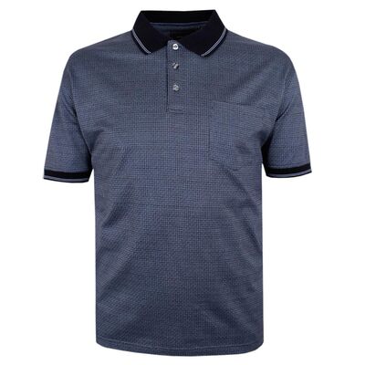 BACKBAY 102 JACQUARD MERCERIZED POLO-polos-KINGSIZE BIG & TALL