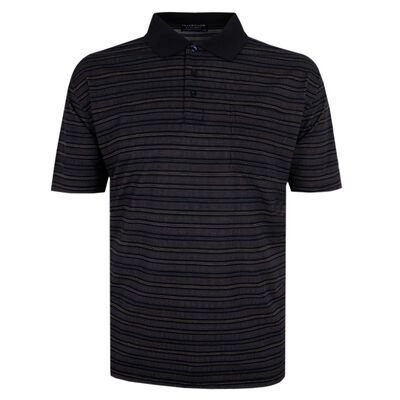 TRADEWINDS FINE STRIPE POLO-sale clearance-KINGSIZE BIG & TALL
