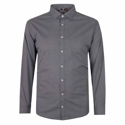 BROOKSFIELD EYE DOT L/S BUSINESS SHIRT-shirts casual & business-KINGSIZE BIG & TALL