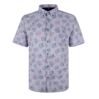 KAM DENIM LEAF S/S SHIRT-sale clearance-KINGSIZE BIG & TALL