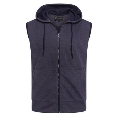 KAM INTERLOCK SLEEVELESS HOODIE-sale clearance-KINGSIZE BIG & TALL