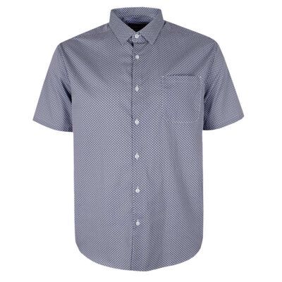 MAURIO WHITE 467 GEO S/S SHIRT-sale clearance-KINGSIZE BIG & TALL