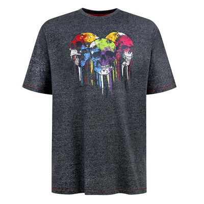 DUKE COALVILLE DRIP SKULL T-SHIRT-tshirts & tank tops-KINGSIZE BIG & TALL