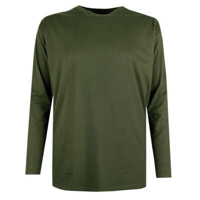 BRONCO PLAIN LONG SLEEVE TSHIRT-tshirts & tank tops-KINGSIZE BIG & TALL