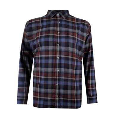 BACKBAY BRUSHED CHECK L/S SHIRT-sale clearance-KINGSIZE BIG & TALL