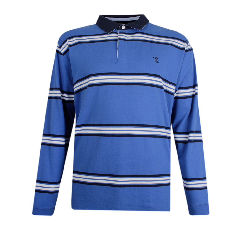 PILBARA STRIPE RUGBY POLO 