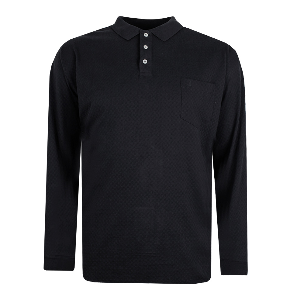 NORTH LATITUDE TEXTURED L/S POLO