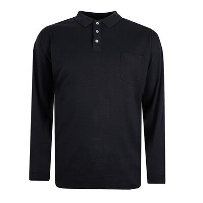 NORTH LATITUDE TEXTURED L/S POLO-polos-KINGSIZE BIG & TALL