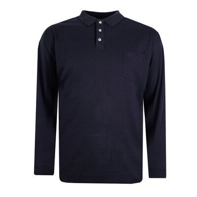NORTH LATITUDE TEXTURED L/S POLO-polos-KINGSIZE BIG & TALL